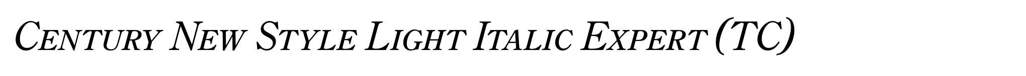 Century New Style Light Italic Expert (TC) image